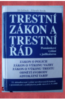 Trestní zákon a trestní řád. Úplné znění zákonů o policii, o výkonu vazby, o výkonu trestu odnětí svobody - JELÍNEK J./ SOVÁK Z.