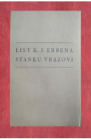 List K.J. Erbena Stanku Vrazovi - ERBEN Karel Jaromír