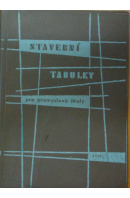 Stavební tabulky pro průmyslové školy - ŠVARC B./ JÁNA J./ RŮŽIČKA A.